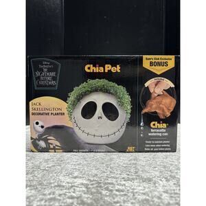 Chia Pet Handmade Decorative Planter with Watering Can - Jack Skellington